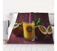 WZYCWB Passion Fruit Juice - Coperta in flanella stampata da 127 x 101,6 cm, 76-203 cm, una coperta calda per l'autunno e una coperta da viaggio portatile.