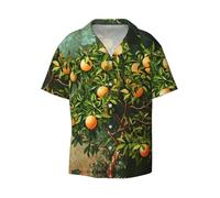 WZYCWB Passion Fruit Tree - Camicia a maniche corte da uomo, casual, con bottoni, per vacanze e spiaggia, Nero, XXL