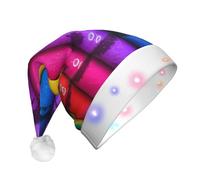 WZYCWB Pastelli colorati Modelli Cappello di Babbo Natale | Cappello di peluche incandescente per Natale, Capodanno ed eventi di festa