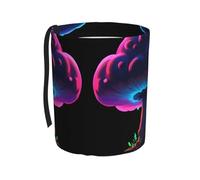 WZYCWB Pattumiera a forma di funghi fluo, da appendere, pratica e comoda, adatta per diversi modelli di auto, fornisce spazio ideale per riporre oggetti