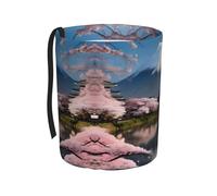 WZYCWB Pattumiera da appendere all'inizio della primavera del Monte Fuji, adatta per SUV, camion e auto, come contenitore pieghevole per auto, accessorio pratico e pratico, pratico