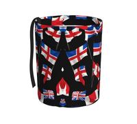 WZYCWB Pattumiera da appendere con bandiera nazionale, pratica e comoda, adatta per diversi modelli di auto, fornendo spazio ideale per riporre oggetti