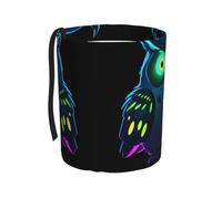 WZYCWB Pattumiera da appendere per auto, a forma di gufo fluorescente, pratica e comoda, adatta per diversi modelli di auto, offre spazio ideale per riporre oggetti