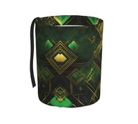 WZYCWB Pattumiera da appendere per auto, a quadretti, colore nero e verde, pieghevole, accessorio per auto, adatto per viaggi, SUV, camion, berlina