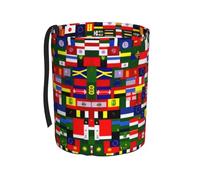 WZYCWB Pattumiera da appendere per auto, con bandiera nazionale, pratica e comoda, adatta per diversi modelli di auto, offre spazio ideale per riporre oggetti