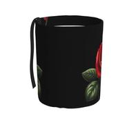 WZYCWB Pattumiera da appendere per auto, con rose rosse, pratica e comoda, adatta per diversi modelli di auto, offre spazio ideale per riporre oggetti