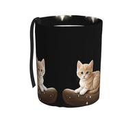 WZYCWB Pattumiera portatile per auto con gattino che guarda le stelle, pratico secchio portaoggetti per auto, pratico, comodo e pieghevole, un must per le auto.
