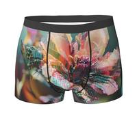 WZYCWB Pbosuysk Boxer da uomo (S-XXL), leggero, traspirante, in tessuto elastico che assorbe il sudore, elasticizzato, Nero, L