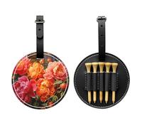 WZYCWB Peonie in piena fioritura speciale stampato tee da golf borsa portaoggetti - design portatile appeso fibbia