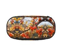 WZYCWB Persimmon - Astuccio portamatite di grande capacità, multifunzione, portatile e resistente, per ufficio e scuola, Nero , Taglia unica, Beauty Case