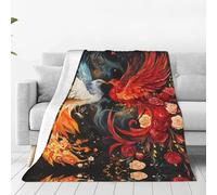 WZYCWB Phoenix and Rose - Coperta in micropile isolante, resistente, per aria condizionata, letto, cinema, divano, soggiorno, viaggio, 203 x 152 cm