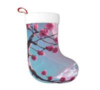 WZYCWB Piccoli fiori rosa Stampe calze natalizie, appese al caminetto, sono perfette per contenere regali e dolci.