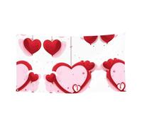 WZYCWB Piccolo cuore rosso stampato evento festa decorazione appeso bandiera, 70 x 35, sfondo interno esterno appeso bandiera banner