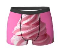 WZYCWB Pink Ice Cream Boxer da uomo (S-XXL) - tessuto elastico leggero, traspirante, assorbe il sudore, free stretch, nero, Small