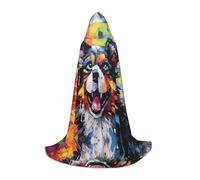WZYCWB pittura ad olio cane S stampato mantello con cappuccio perfetto per maghi e costumi da gioco di ruolo (S-L)