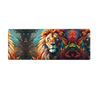 WZYCWB pittura ad olio di un leone tappetino per mouse 30 x 80 cm Tappetino per mouse da gioco adatto per laptop e ambienti ufficio