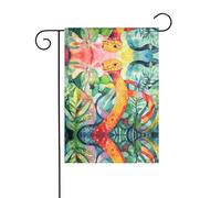WZYCWB pittura ad olio di un serpente Bandiere da giardino - 30,5 x 45,7 cm, bandiere decorative da giardino da appendere