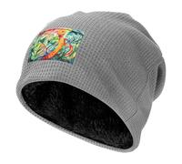 WZYCWB Pittura ad olio di un serpente modelli nero caldo berretto da sci, cappuccio da buffet foderato in pile ispessito, berretto elastico lavorato a maglia, Grigio chiaro, Taglia unica