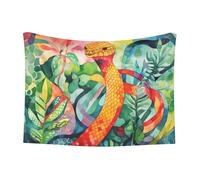 WZYCWB Pittura ad olio di un serpente piccola coperta stampata per animali domestici - adatta per cucce per animali domestici/cucce per cani/cesti per gatti