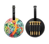 WZYCWB Pittura ad olio di un serpente speciale stampato Golf tee Storage Bag - Design portatile appeso fibbia