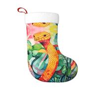 WZYCWB pittura ad olio di un serpente Stampe calze di Natale, appese al camino camino, sono perfetti per contenere regali e dolci.