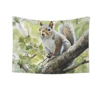 WZYCWB Pittura ad olio grigio scoiattolo piccolo stampato coperta per animali domestici - Adatto per cucce per animali domestici/cucce per cani/cesti per gatti