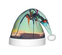WZYCWB Pixel Mantis Patterns Fun Christmas Party Hat Class Party Activity Holiday Christmas Decoration Hat