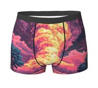 WZYCWB Pixel particelle, boxer da uomo (S-XXL) - tessuto elastico leggero, traspirante, assorbe il sudore, free stretch, nero, Small