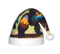 WZYCWB Pixel Predator Bear Pattern Fun Christmas Party Hat Class Party Activity Holiday Christmas Decoration Hat