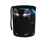 WZYCWB Pixel Wolf - Pattumiera da appendere per auto, pratica e comoda, adatta per diversi modelli di auto, offre spazio ideale per riporre oggetti