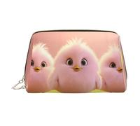 WZYCWB Plumage - Trousse da donna in pelle stampata, elegante e morbida, resistente, Pulcino Rosa, Taglia unica