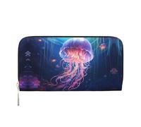 WZYCWB pochette in pelle con cane acquerello portafogli con cerniera e porta carte sono perfetti per i viaggi o l'uso quotidiano, Medusa errante, Taglia unica