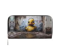 WZYCWB pochette in pelle con cane acquerello portafogli con cerniera e porta carte sono perfetti per i viaggi o l'uso quotidiano, Pittura Murale Anatre, Taglia unica