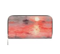 WZYCWB pochette in pelle con cane acquerello portafogli con cerniera e porta carte sono perfetti per i viaggi o l'uso quotidiano, Crociera ad acquerello, Taglia unica