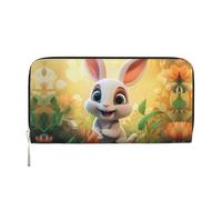 WZYCWB Pochette in pelle con cigni bianchi da nuoto con cerniera e porta carte sono perfetti per i viaggi o l'uso quotidiano, Coniglietto sorpresa, Taglia unica