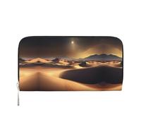 WZYCWB Pochette in pelle di corallo con squalo sottomarino con cerniera e porta carte sono perfetti per i viaggi o l'uso quotidiano, Deserto del Sahara, Taglia unica