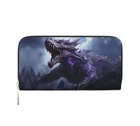 WZYCWB Pochette in pelle di maiale per animali domestici con cerniera e porta carte sono perfetti per i viaggi o l'uso quotidiano, Il Drago Ruggente., Taglia unica
