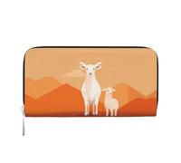WZYCWB Pochette in pelle di maiale per animali domestici con cerniera e porta carte sono perfetti per i viaggi o l'uso quotidiano, L'agnello in piedi, Taglia unica