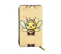 WZYCWB Pochette lunga 19,1 x 10,4 cm, portafoglio in pelle di ape gialla, scomparto con cerniera grande capacità, un buon regalo per gli amici, nero, Taglia unica