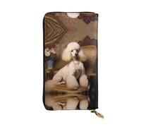 WZYCWB Pochette lunga 19 x 10,4 cm, portafoglio in pelle barboncino, scomparto con cerniera grande capacità, un buon regalo per gli amici, nero, Taglia unica