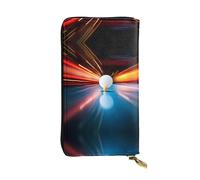 WZYCWB Pochette lunga 19 x 10,4 cm, portafoglio in pelle da ping-pong, scomparto con cerniera grande capacità, un buon regalo per gli amici, nero, Taglia unica