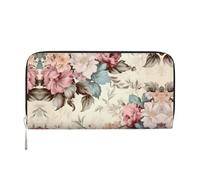 WZYCWB Pochette vintage in pelle con motivo insetti con cerniera e porta carte sono perfetti per i viaggi o l'uso quotidiano, Flora vibrante, Taglia unica