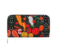 WZYCWB Pochette vintage in pelle con motivo insetti con cerniera e porta carte sono perfetti per i viaggi o l'uso quotidiano, Motivo vegetale, Taglia unica