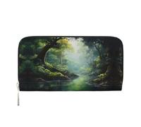 WZYCWB Pochette vintage in pelle con motivo insetti con cerniera e porta carte sono perfetti per i viaggi o l'uso quotidiano, Vaste foreste, Taglia unica