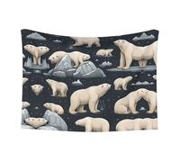 WZYCWB Polar Bear - Coperta stampata per animali domestici, adatta per cucce per animali domestici, cucce per cani e gatti