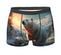 WZYCWB Polar Bear in Winter Boxer da uomo con stampa - slip traspiranti e ad asciugatura rapida, multiplo (S-XXL), nero, XX-Large