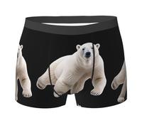 WZYCWB Polar Bear Printed Boxer da uomo - slip traspiranti e ad asciugatura rapida, multiplo (S-XXL), Nero, XXL