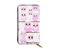 WZYCWB Portafoglio in pelle, 19,1 x 10,4 cm, con scomparto con cerniera, grande spazio per riporre oggetti, ottimo regalo per gli amici, simpatico gufo stampato