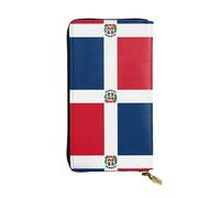 WZYCWB Portafoglio in pelle, 19,1 x 10,4 cm, con scomparto con cerniera, grande spazio per riporre oggetti, ottimo regalo per gli amici della Repubblica Dominicana stampato