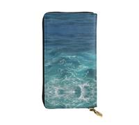 WZYCWB Portafoglio in pelle, 19,1 x 10,4 cm, con scomparto con cerniera, grande spazio per riporre oggetti, ottimo regalo per amici con stampa The Deep Ocean